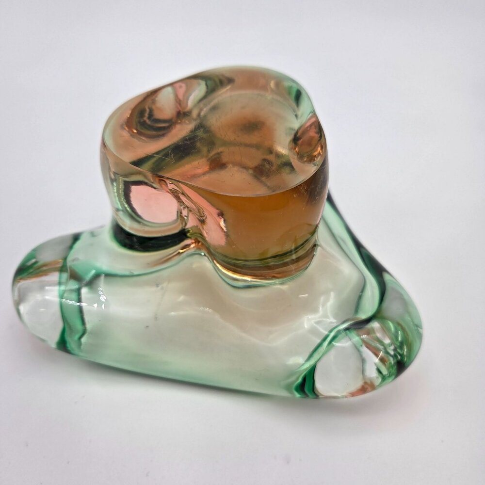 Bohemian Sommerso Watermelon Art Glass Ashtray - Picture 4 of 7